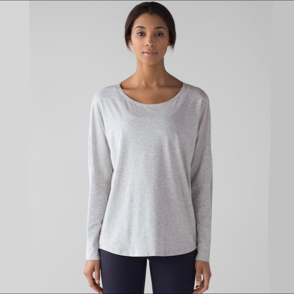 lululemon athletica Tops - NOT FOR SALE Lululemon Seymour Long Sleeve in Heathered Vapor